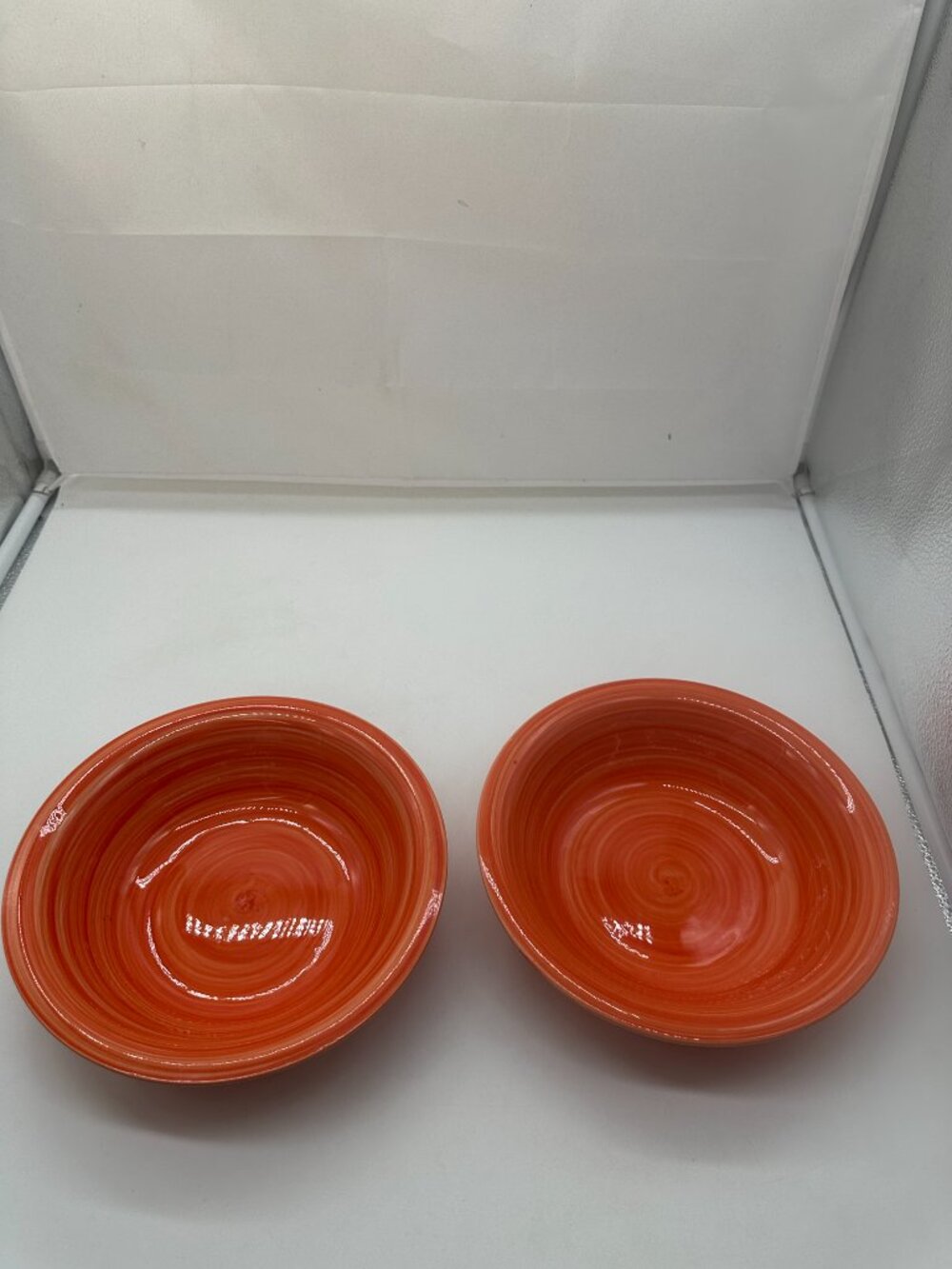 Set of 2 Citrus Grove C8G17 Salmon  Coupe Soup Ceral Bowls Bowl 8 1/4"